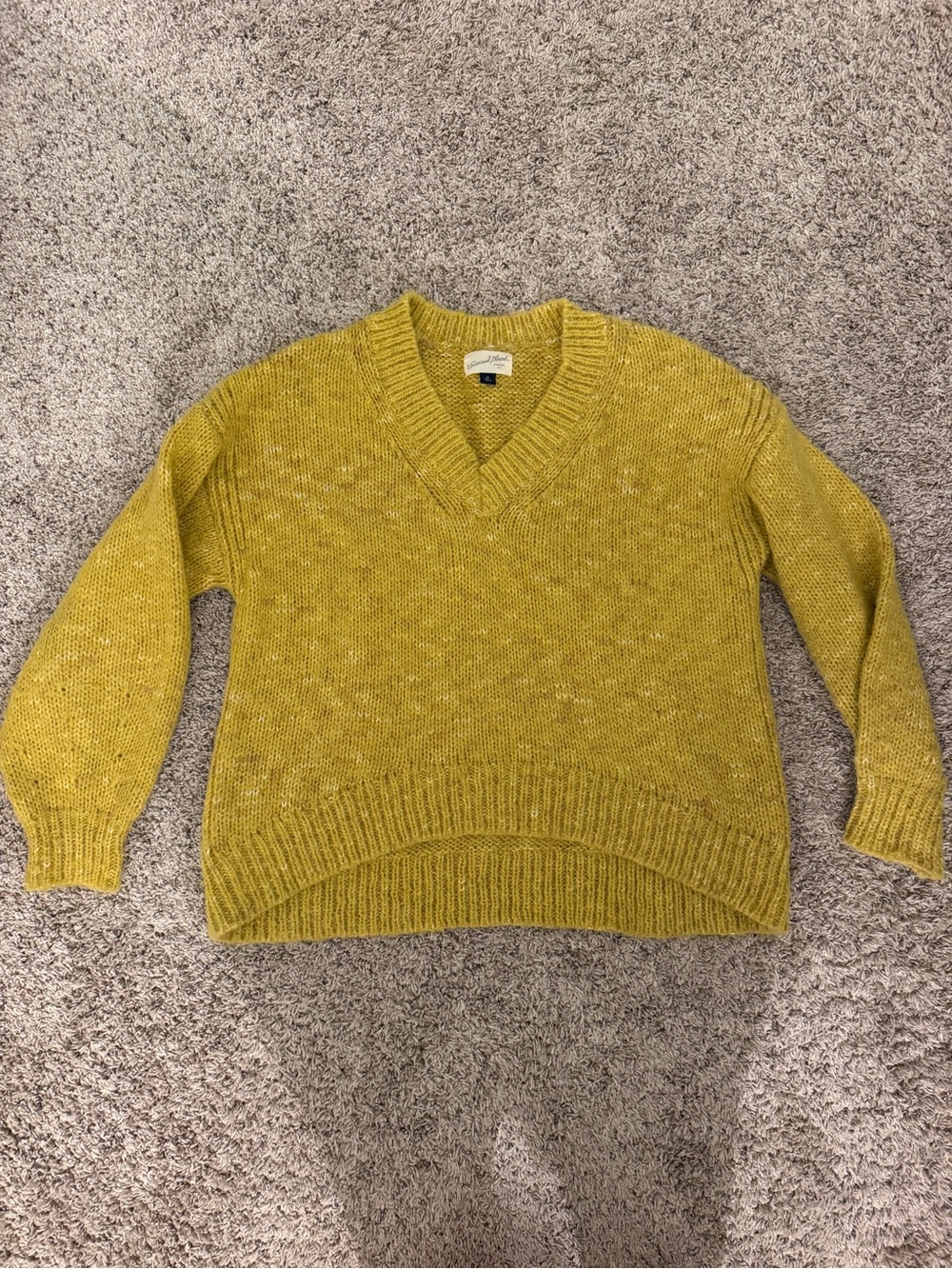 Universal Thread V-Neck Sweater in Mustard Yellow